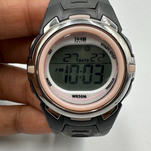 3/$30 Timex Digital Watch Women Black Pink 38MM Dial Water Resistant New Battery - Picture 2 of 15
